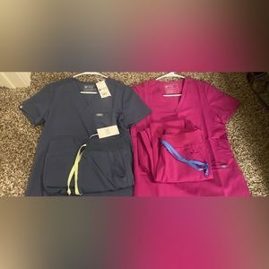 Grey top - XS grey bottoms XS Pink top - XS Pink bottoms- S ALL BRAND NEW!!